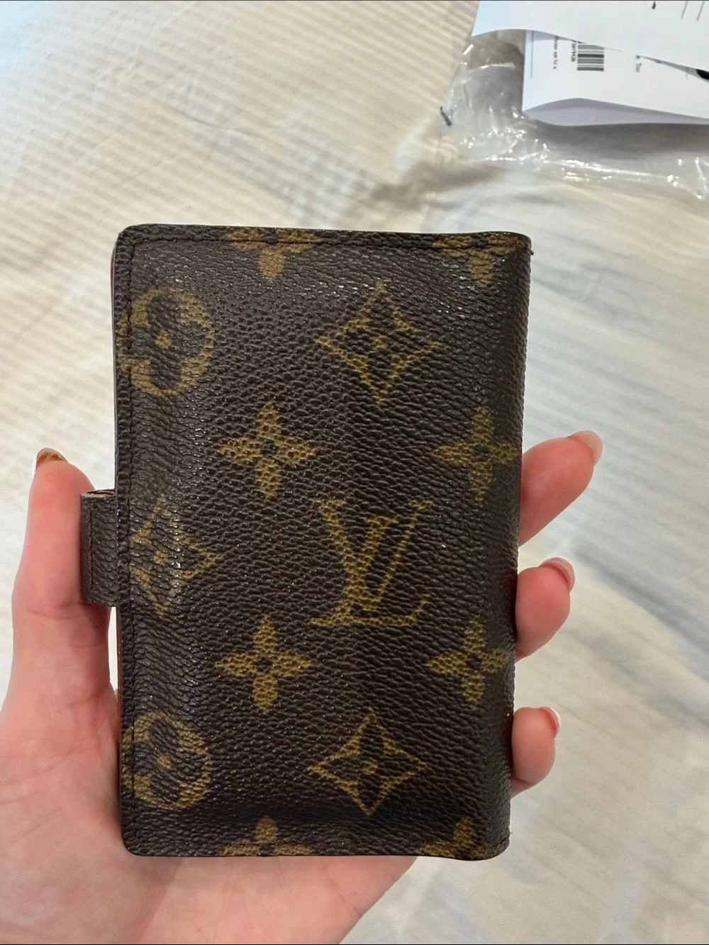 Louis Vuitton Monogram Canvas Card Case in Brown and Gold